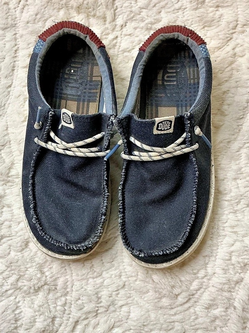 Hey Dude Wally Kids Sneakers Blue & Red US J2